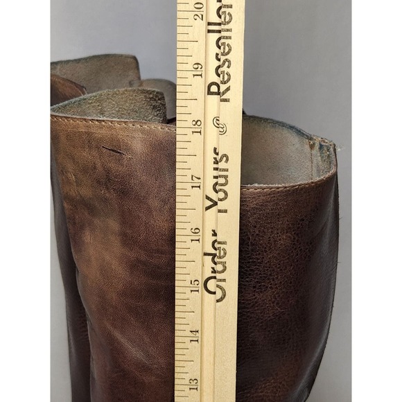 Bed Stu Tall Boot Size 8 Women's Knee High Brown Distressed Leather Bench Made - Picture 7 of 11